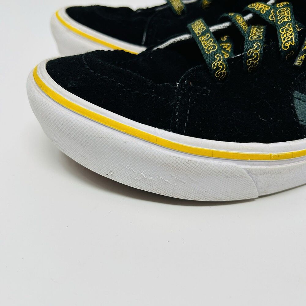 Vans Sk8-Hi ComfyCush Sprout Sun Black Green Yellow High Top Skate 5 M 6.5 W